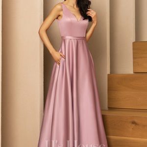 PURPLE Floor Length Bridesmaid Dress